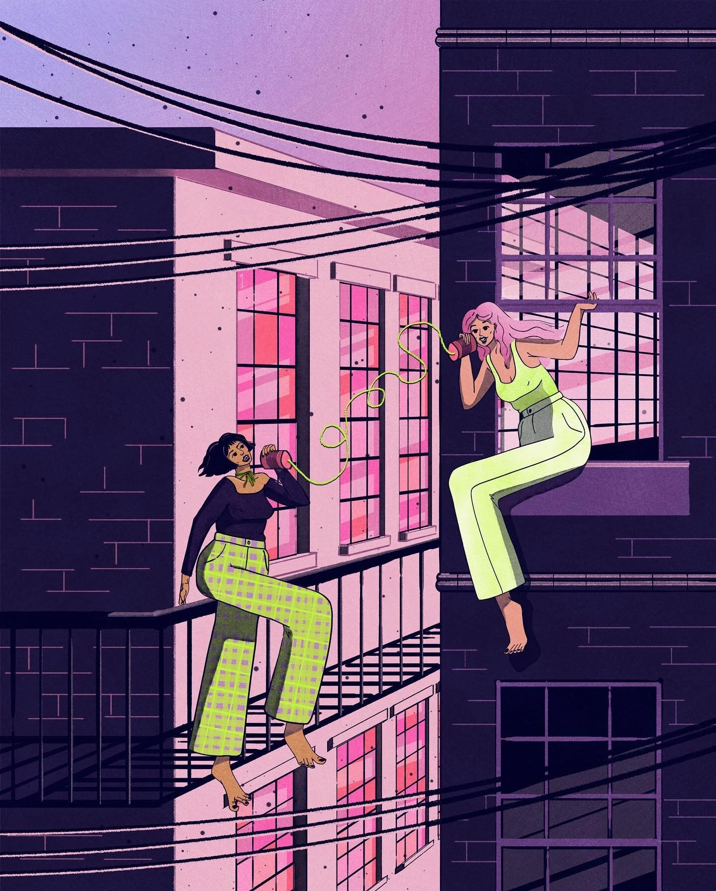 &hearts;️ Best caption wins best caption

.
.
.
#digitalillustration #maryliza #brwnpaperbag #womenofillustration #tincantelephone #canphoneillustration #women #womentalking #letsgetoutofhere #&hearts;️ #illustrator #freelanceillustrator #drawrings #