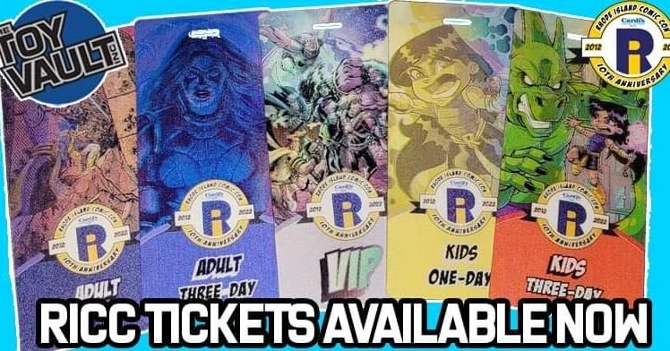 Ladies and gentlemen it's the moment you've waited for! 

Rhode Island Comic Con tickets are available at each one of our mall locations!

We will have ALL tickets available. Adult Single Day (Fri, Sat, Sun), Adult 3-Day, and Adult VIP as well as Kid