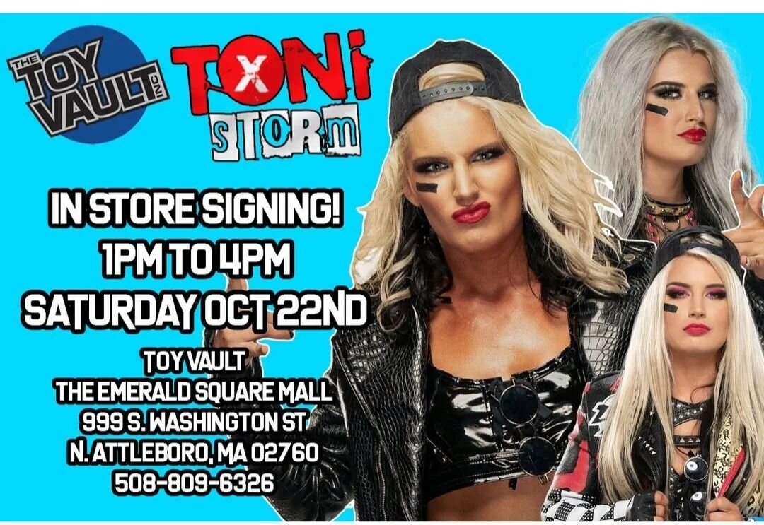 Are you coming out to see @tonistorm_ later this month on Saturday October 22nd?! We will have Toy Vault exclusive 8x10's for just $5 each available for Toni to sign! 

Autographs, Photo Ops, and VIP packages are ON SALE NOW and selling fast over at: