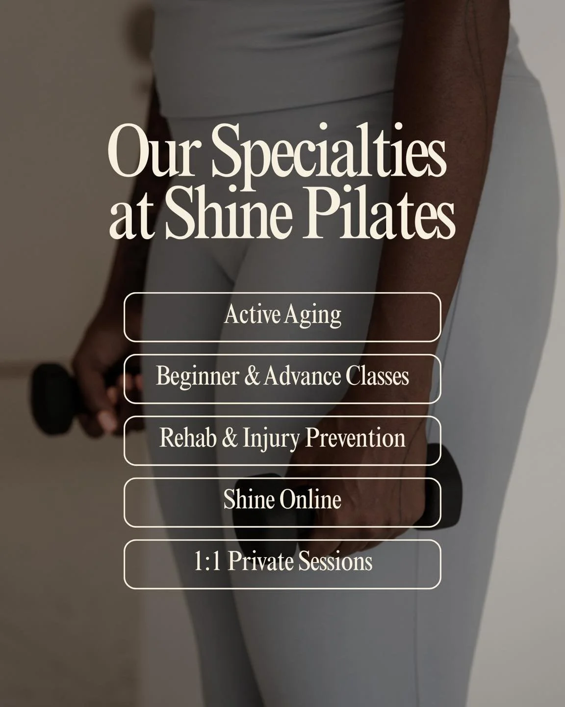 A little glimpse at what we focus on here at Shine Pilates.

Have a swipe to see our specialties.