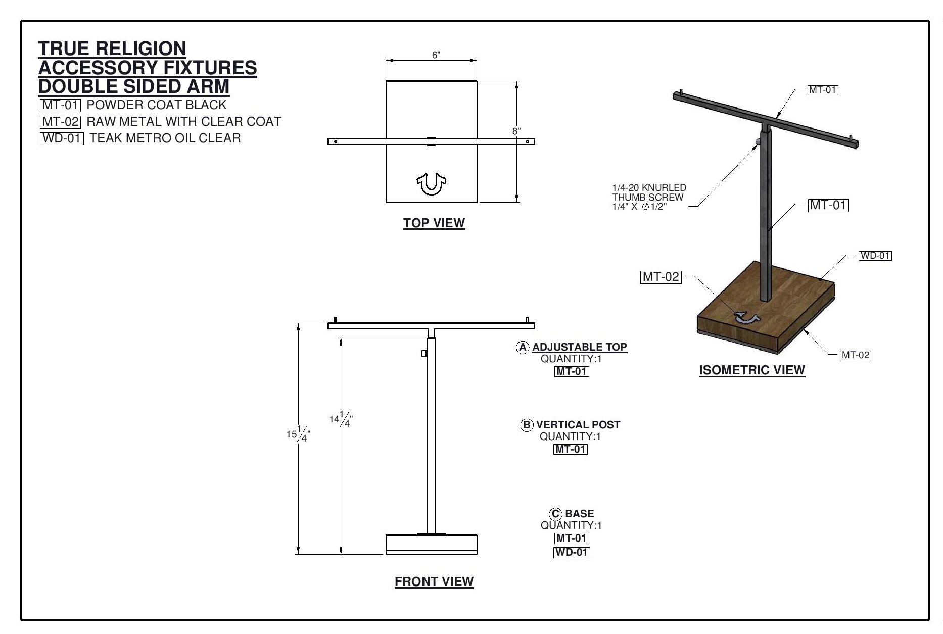 ACCESSORIES RE-LAUNCH, FALL 2015&nbsp;- DOUBLE ARM RISER
