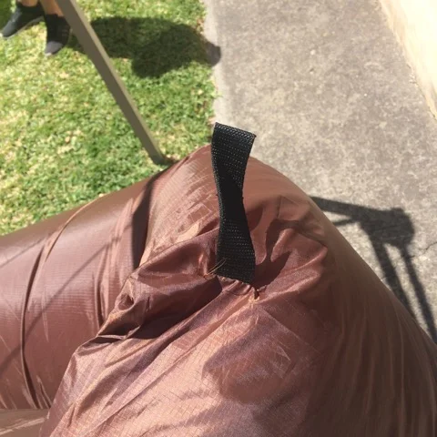 Lazy Rhino Inflatable Lounge Brown Fasten Loop