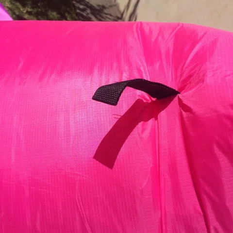 Lazy Rhino Inflatable Lounge pink fasten loop