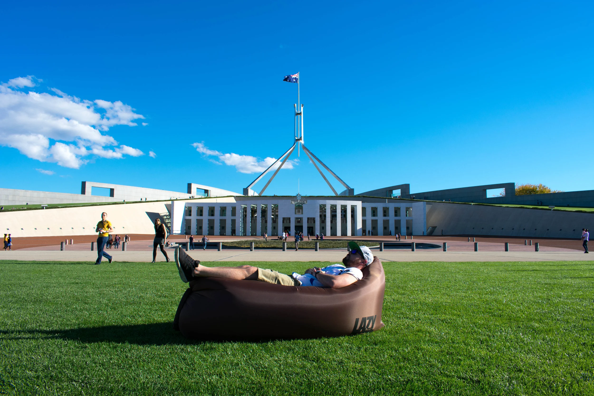 Lazy Rhino @ Parliament House in Canberra