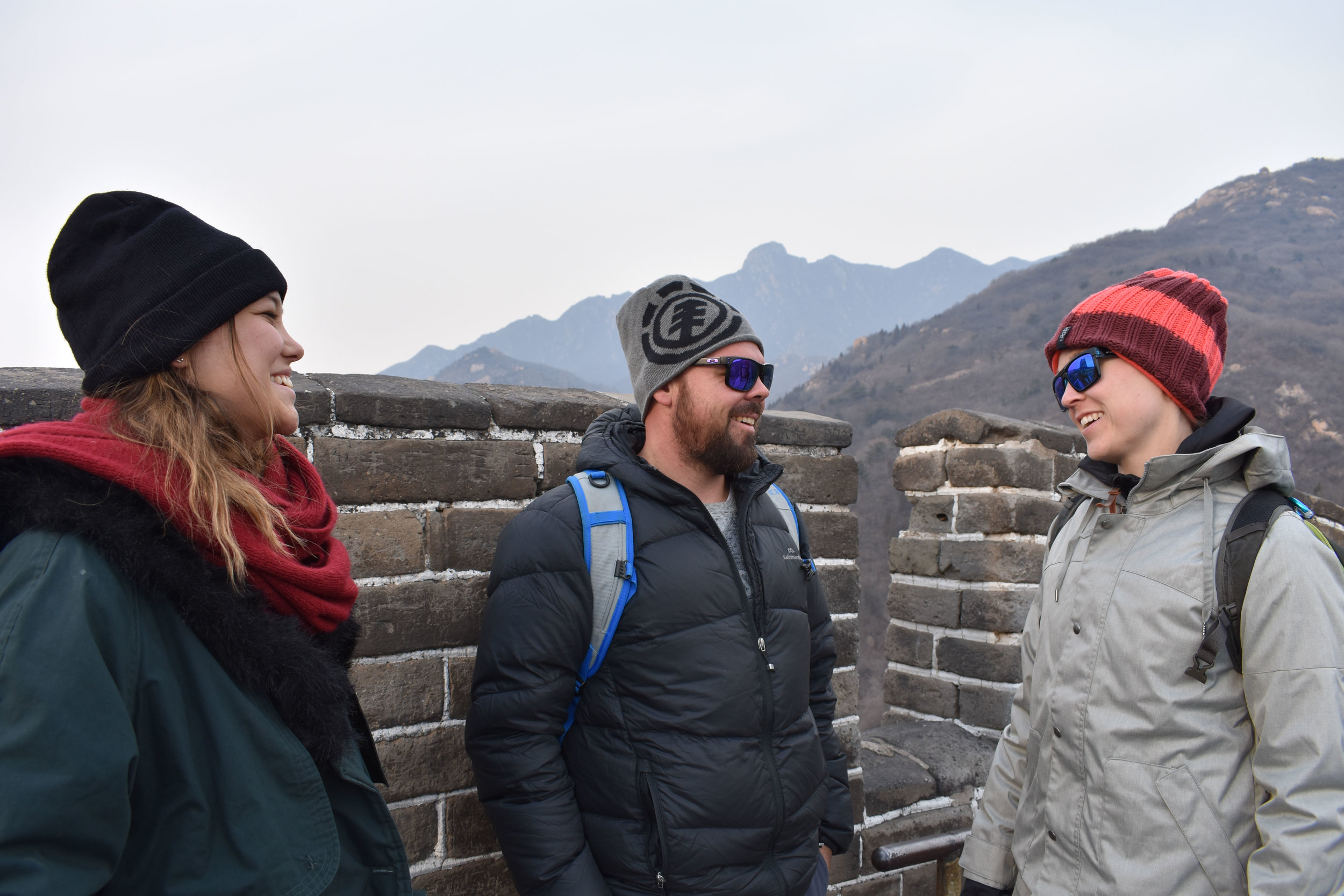 The Lazy Rhino Crew on The Great Wall of China
