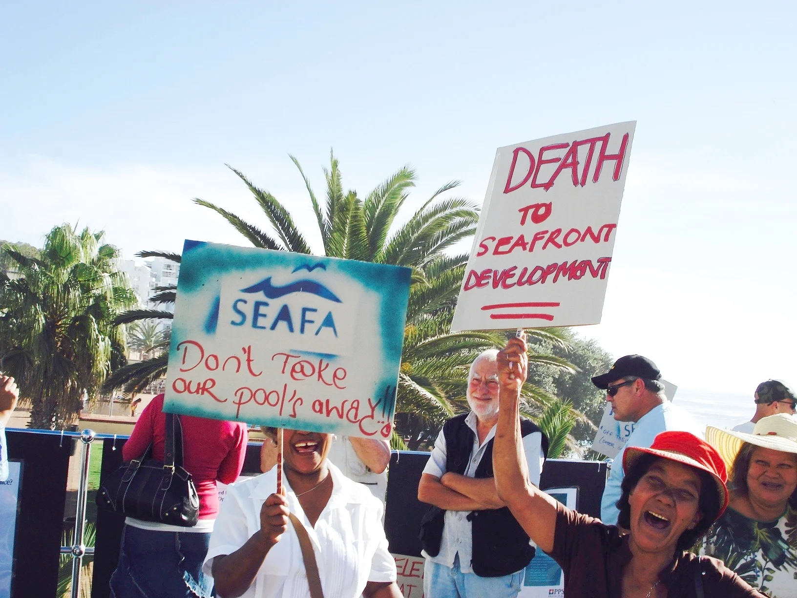 Citizens in Cape Town coming together to successfully protest planned developments of the Sea Point Promenade. The more recent Reclaim the City campaign continues the tradition, focussing on social housing.