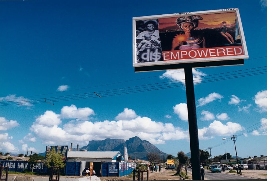 Donovan Ward's Leisure Time. Seen here and in the articles cover piece. In situ in Langa. The piece deals with the stark divide between the city's have and have nots and references the "sale of the country" to neo-liberal economic interests. 