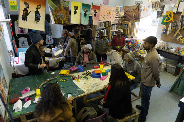 Our Workshop - a maker space set up by Heath Nash at the Guga S’Thebe Arts Centre in Langa ( photo from the internet)
