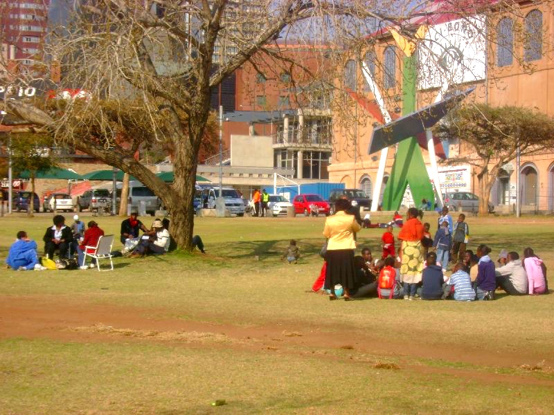 The park between Workers Museum, Sci-Bono, and the old Baseline in the late 2000s. Pic Kate Shand