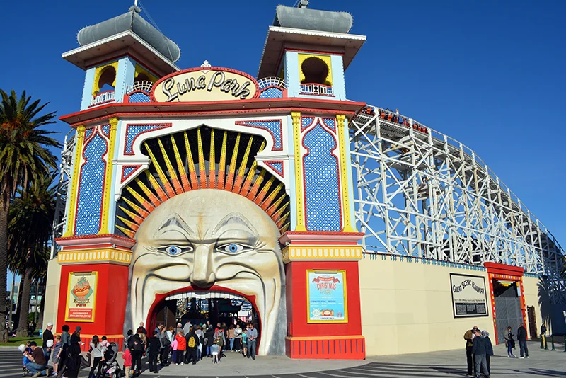 Next stop on this Sunny Saturday: Luna Park Melbourne!