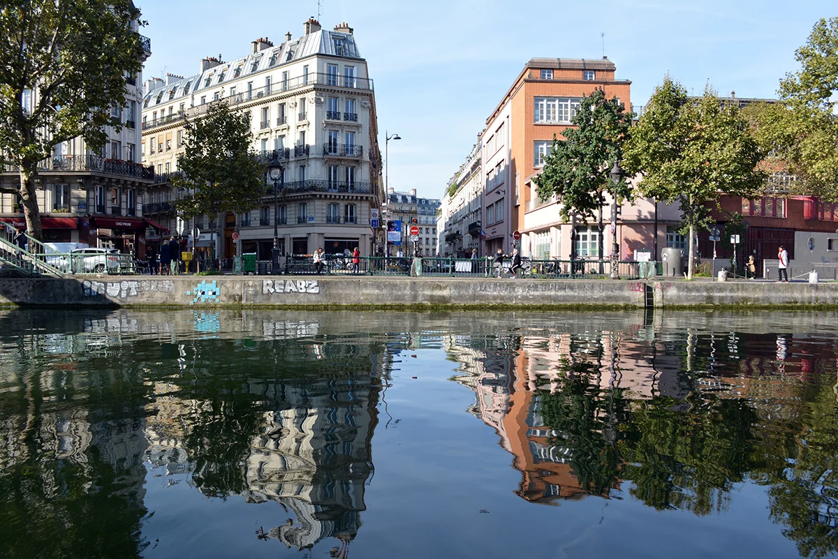 Almost-perfect reflections on the water.