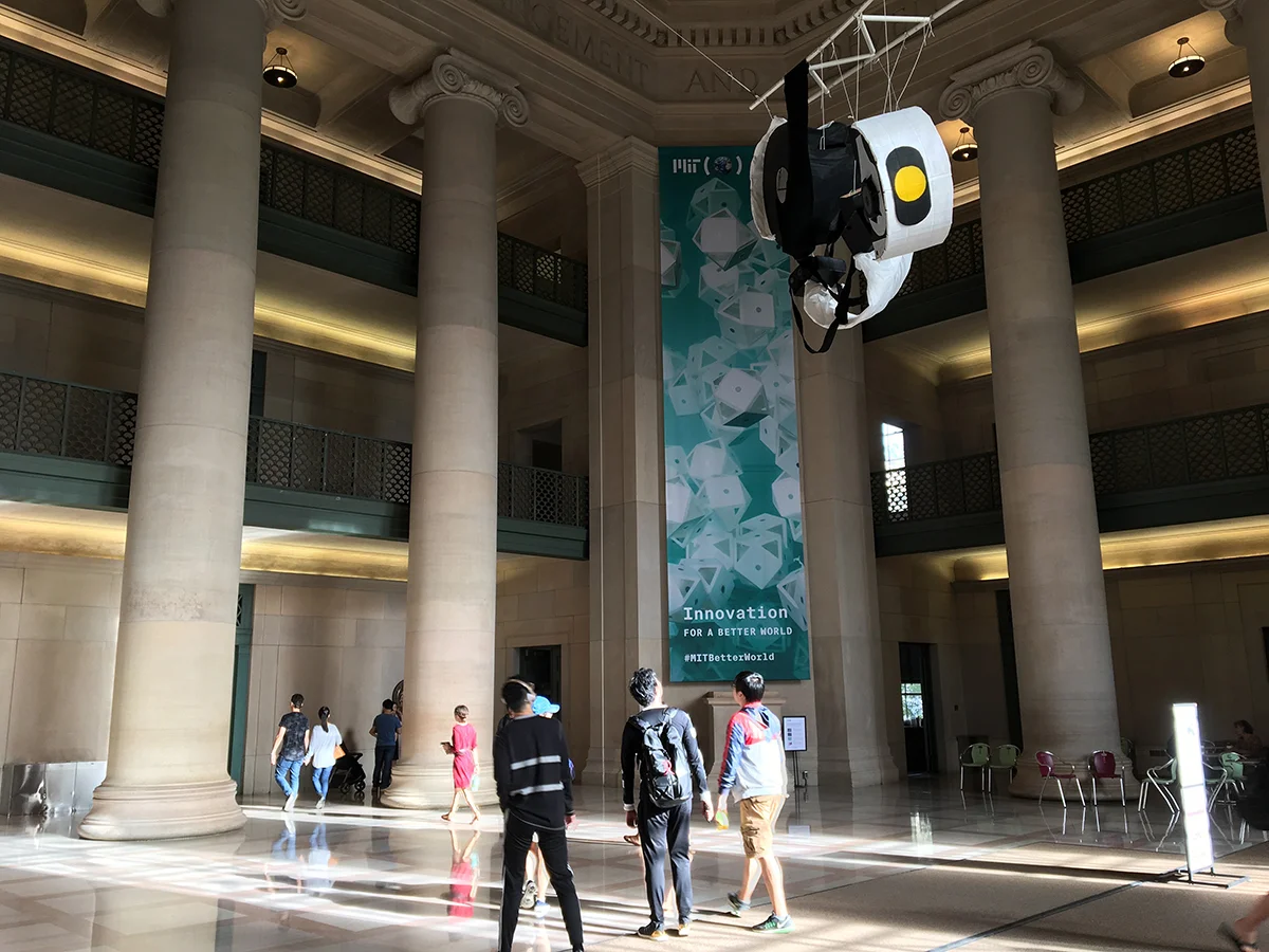 A hack of some sort hanging in Lobby 7.