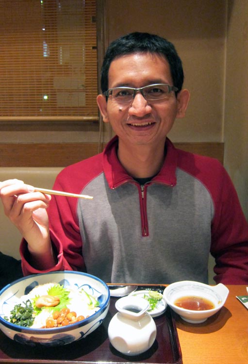 Excited for the non-convenience-store Japanese food.