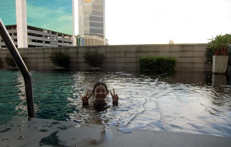 Quite nice to be able to swim right in the middle of the city like this.