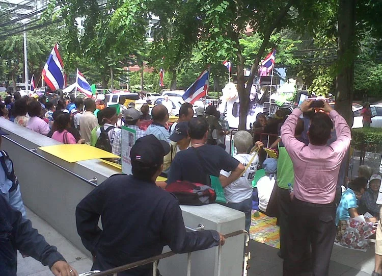 On Tuesday when I went to the US Embassy, I was greeted by an entourage of protesters.