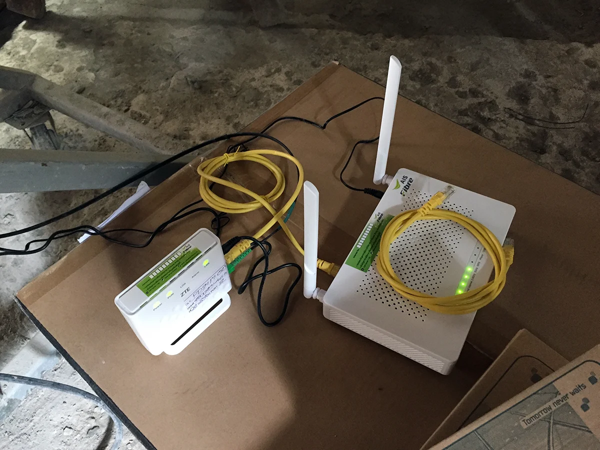 We have internet! Fiber, no less!
