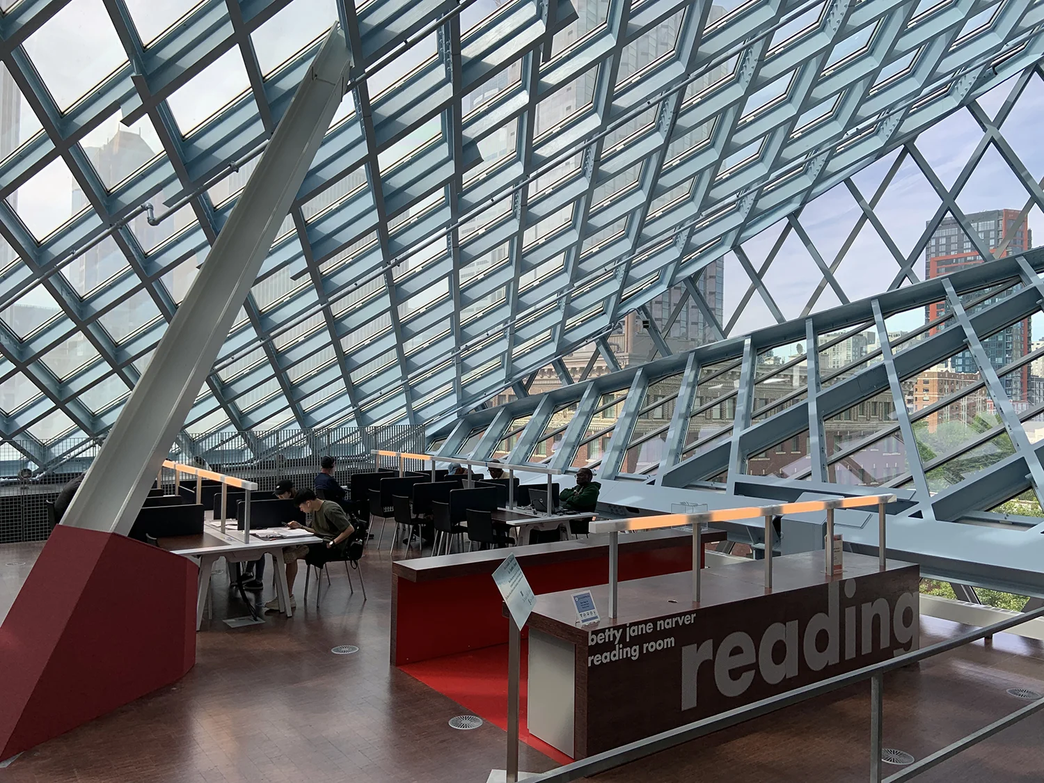 A very nice reading room on the top floor.