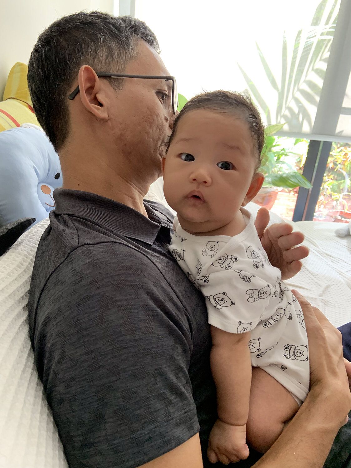 And once back at home with Dad...