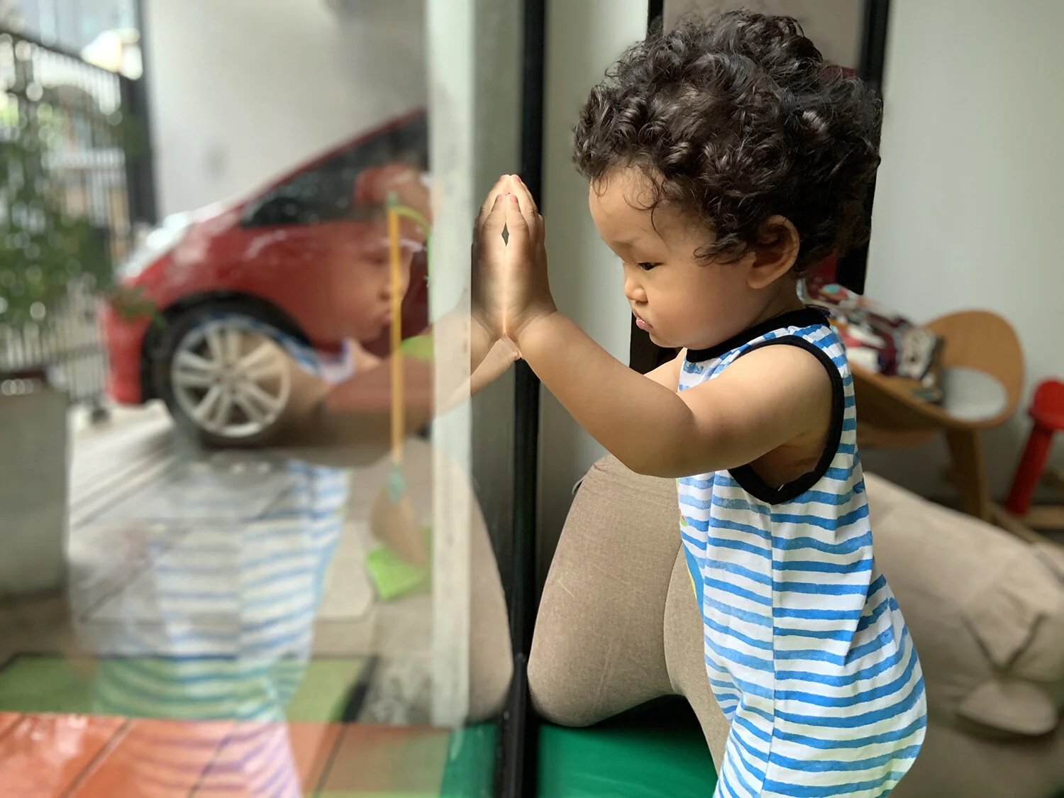 Reflecting on life.