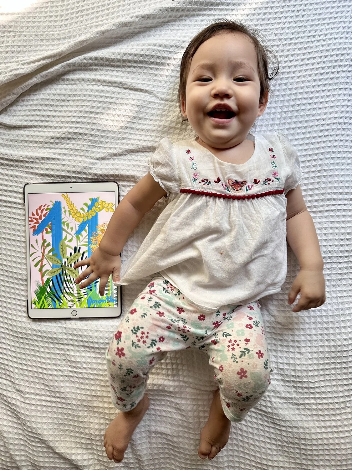 Finally home! And let's not forget that Lucy turns 11 months old today, too.
