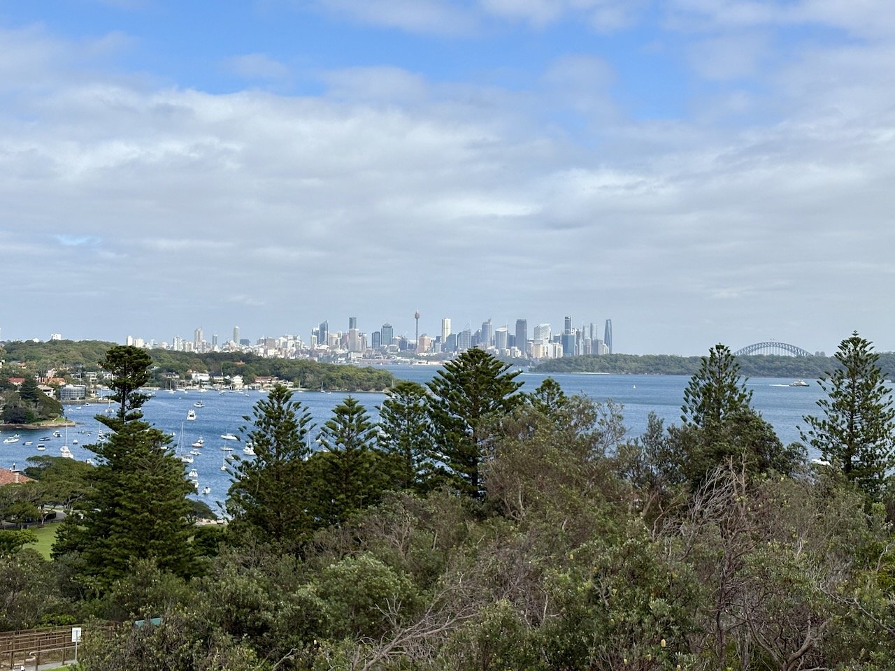 Beautiful views back toward downtown Sydney!