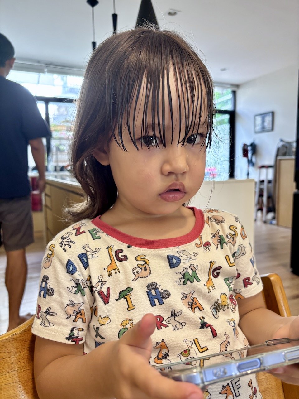 Lucy! Time for a haircut before we go back to school!