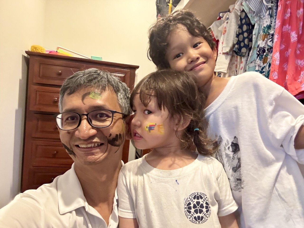 Everyone face-painted each other.