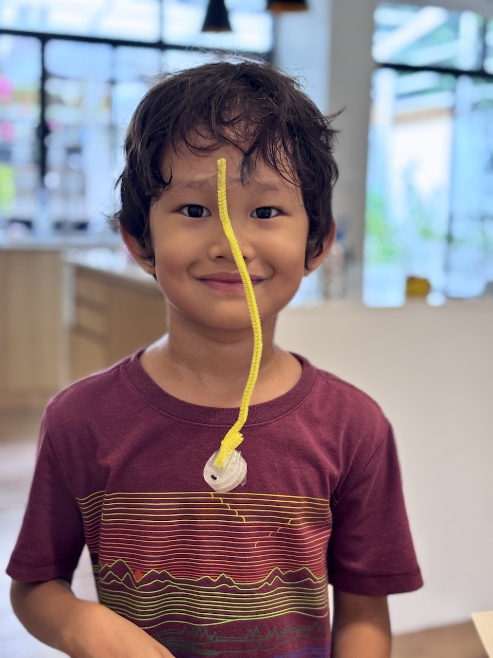 Arlo made himself into an angler fish!