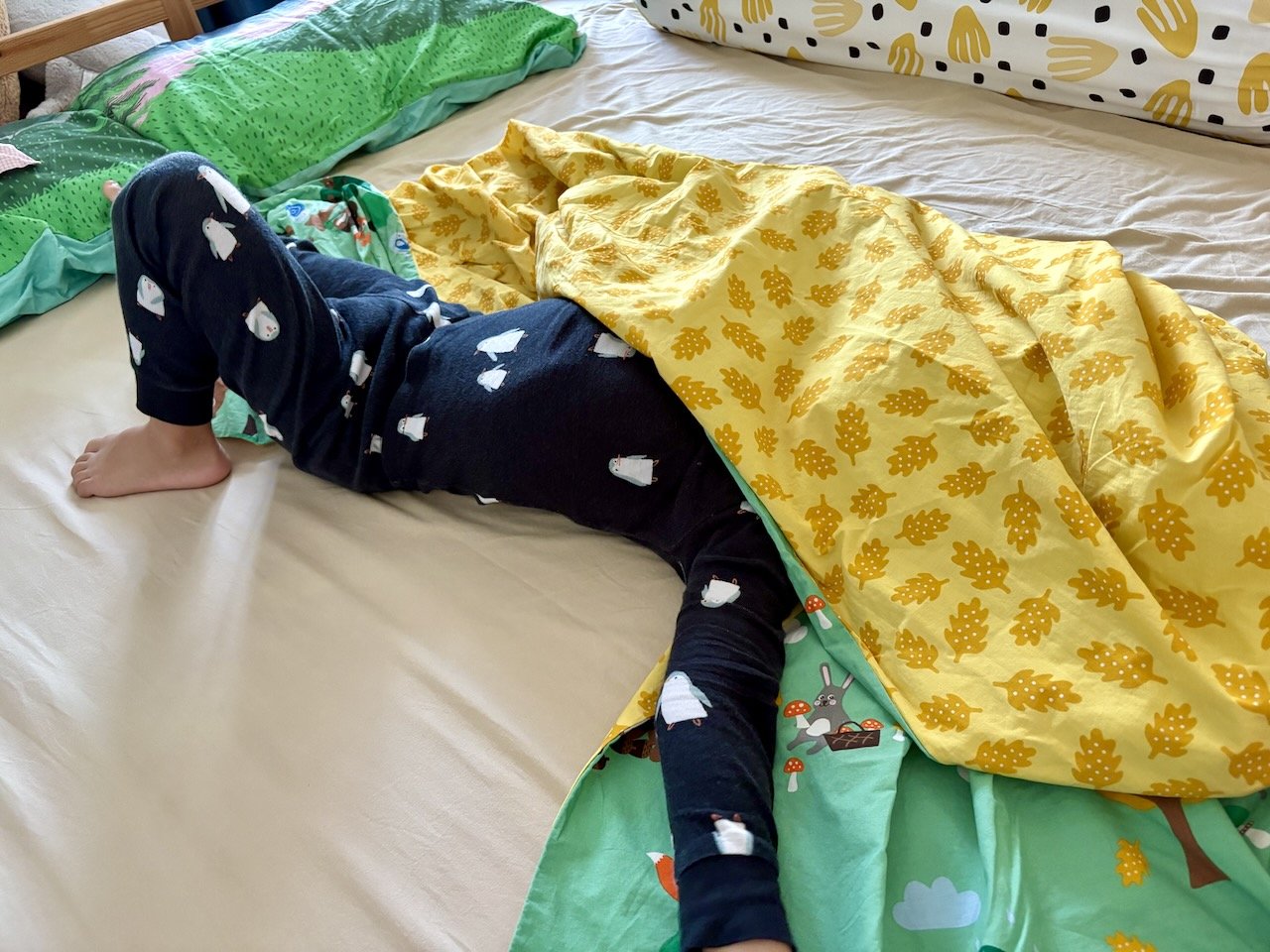 Sleepy Sunday: someone doesn't want to get up!