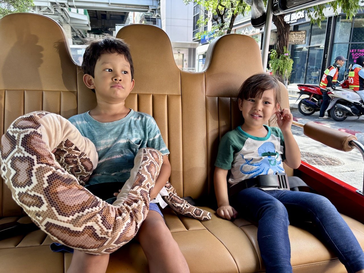 Boa's first tuk-tuk ride.