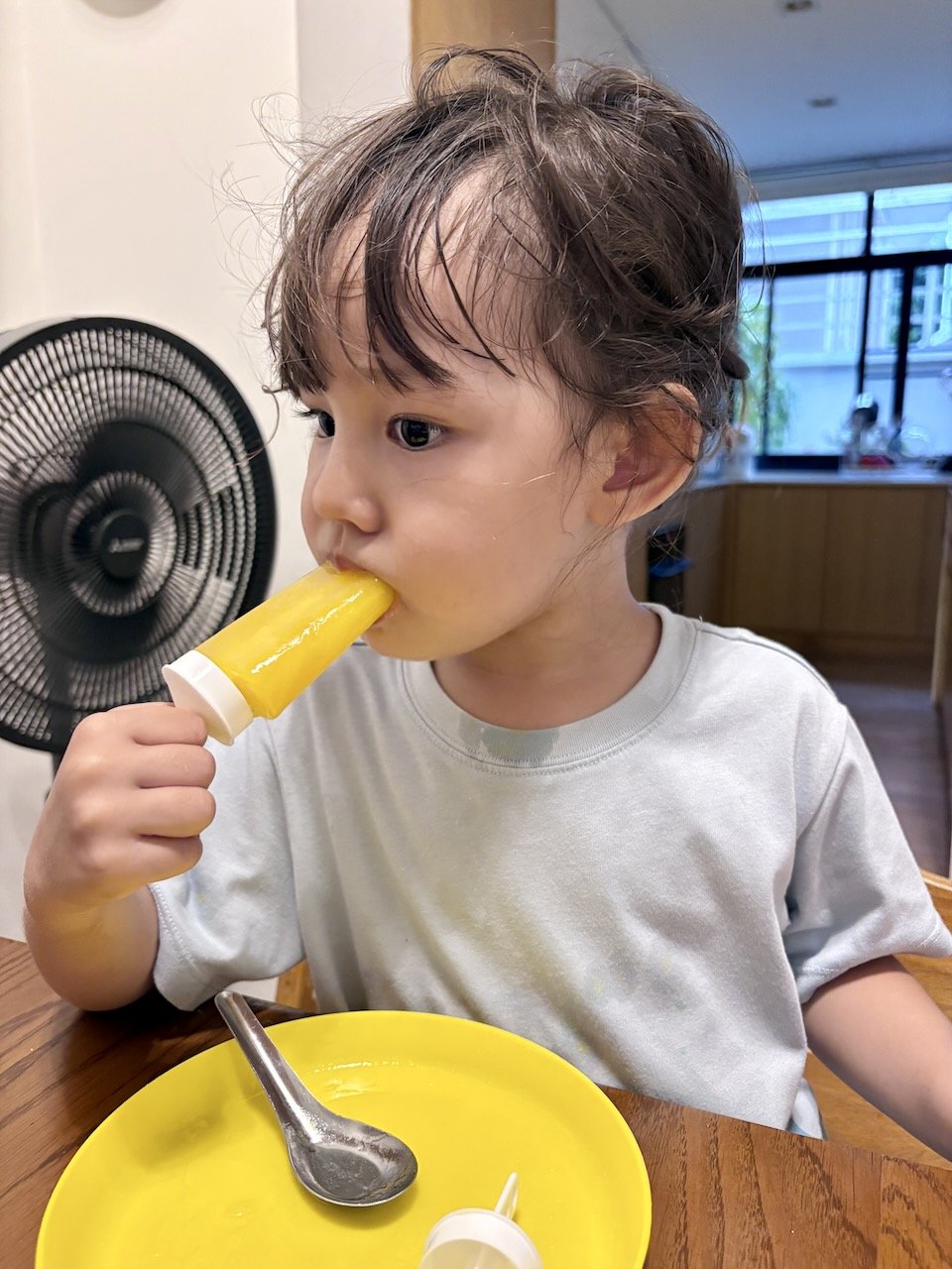 Delicious new mango popsicles.