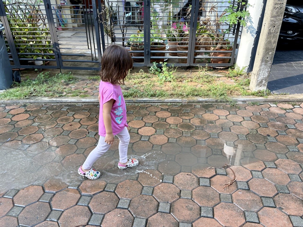 It's been another super rainy afternoon; but at least we can tromp through some muddy puddles now.