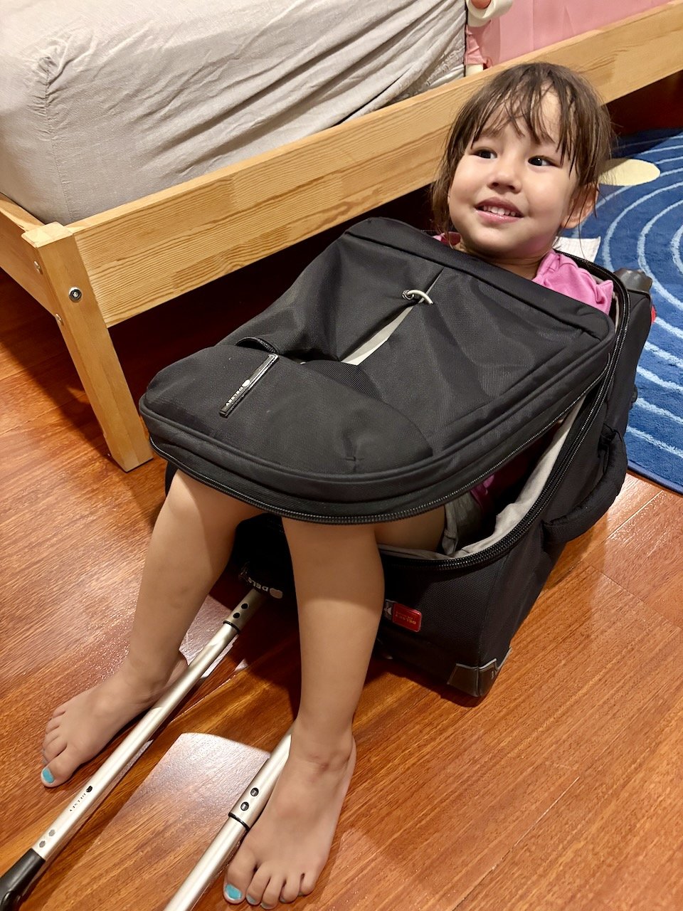 It was a good idea that fell apart in execution: she thought she found a hiding spot for hide-and-seek.