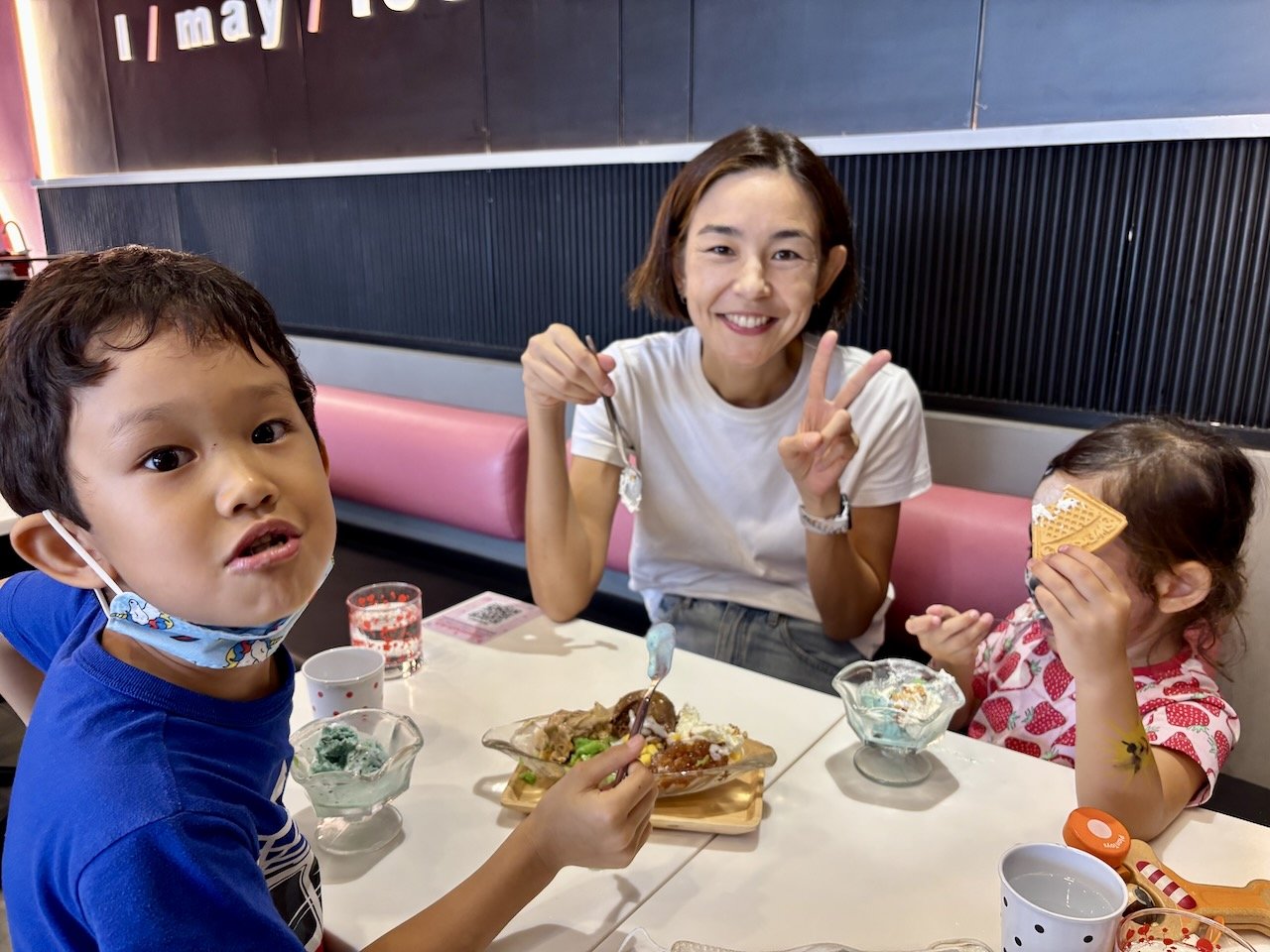 It was mint chocolate chip for everyone today!