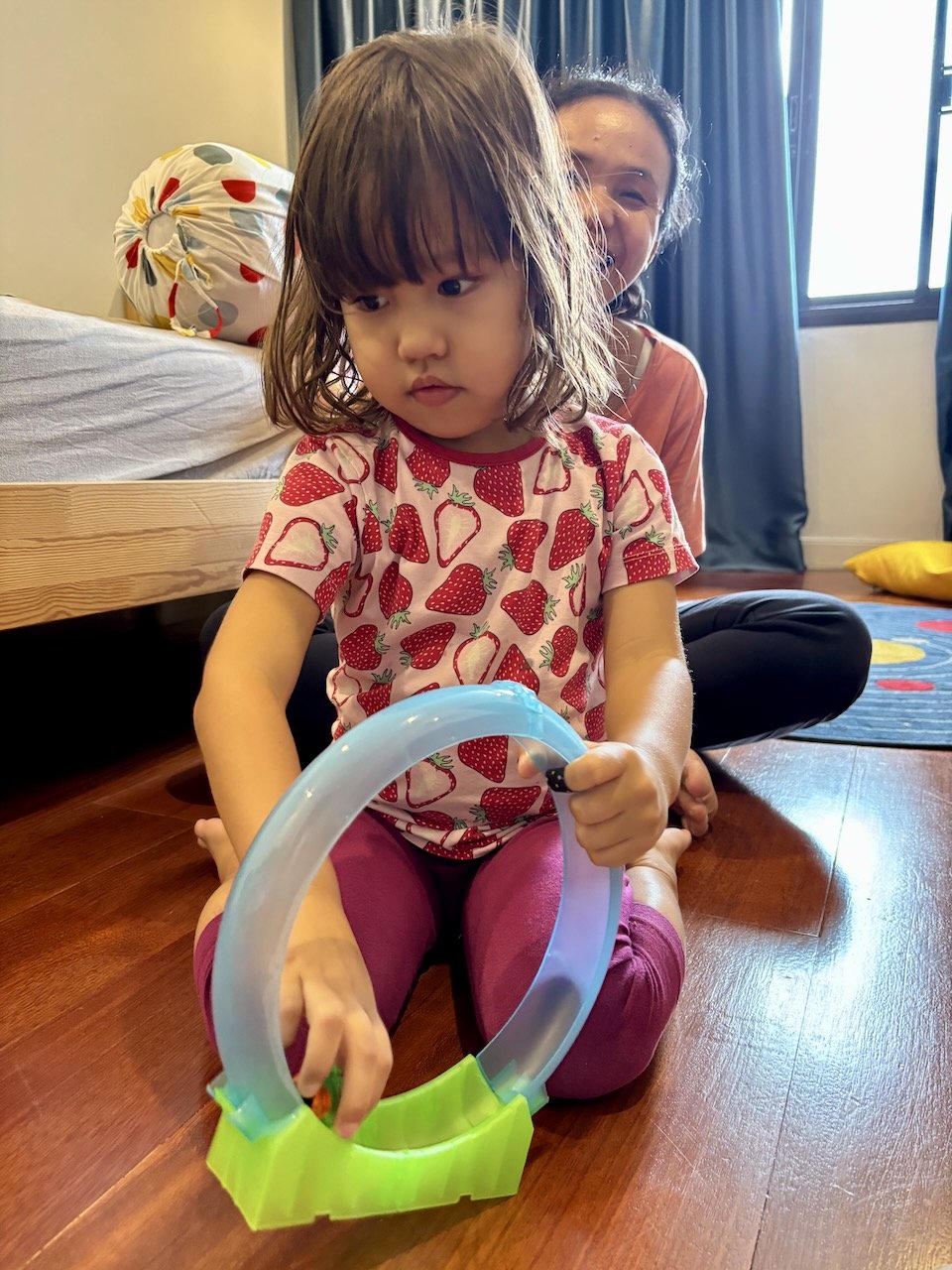 What turns out to be a very fun motorcycle toy.