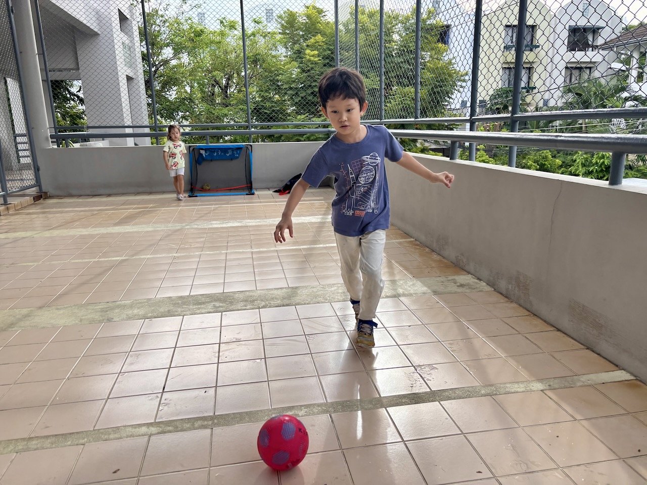 Monday evening football practice.