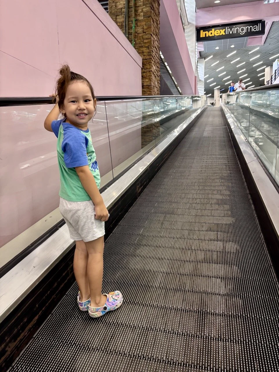 Running errands at Big C Ekkamai.