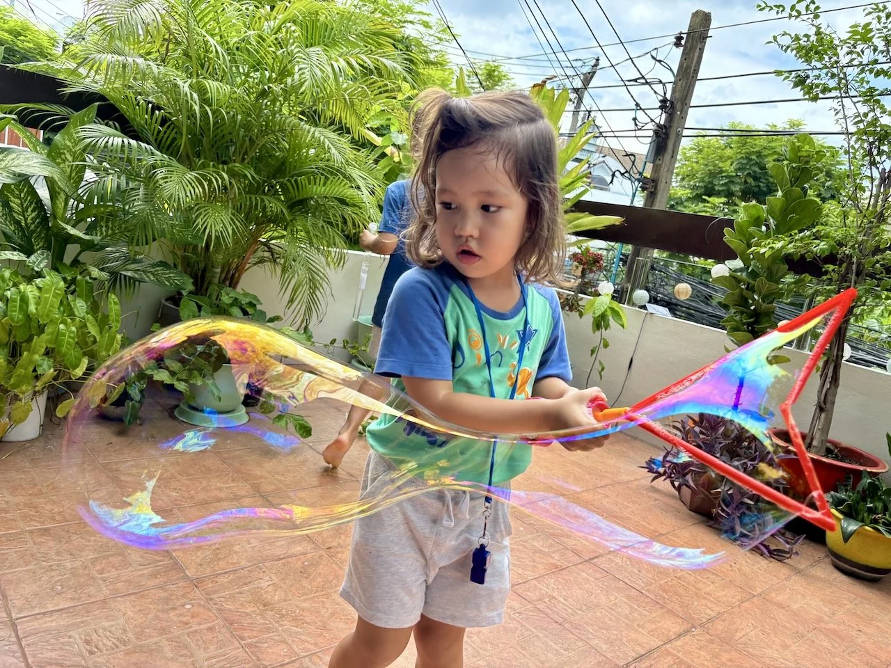 Concentrating hard, but still very good at it.