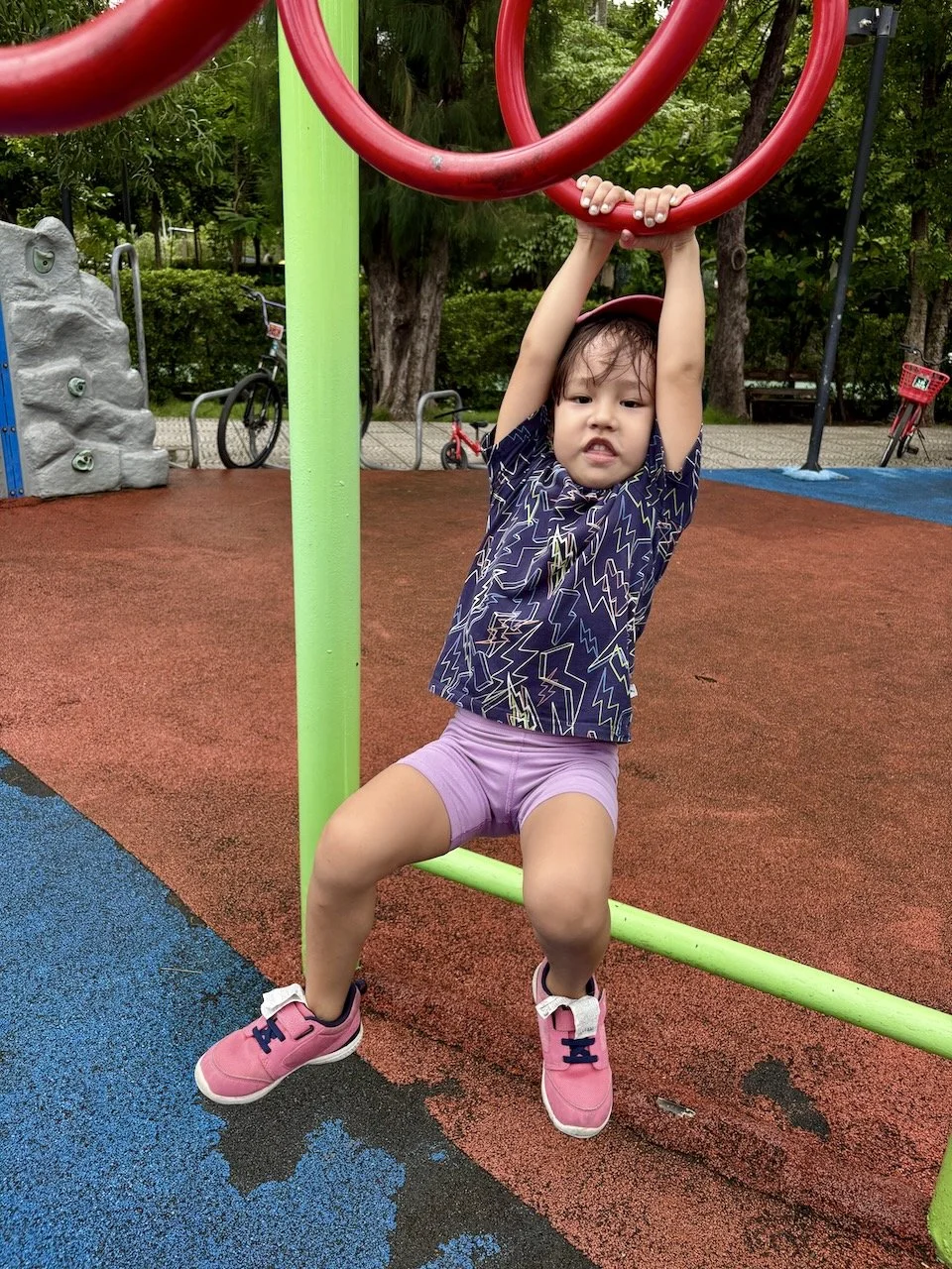 Someone's going to be a competitive Ninja Warrior one day!