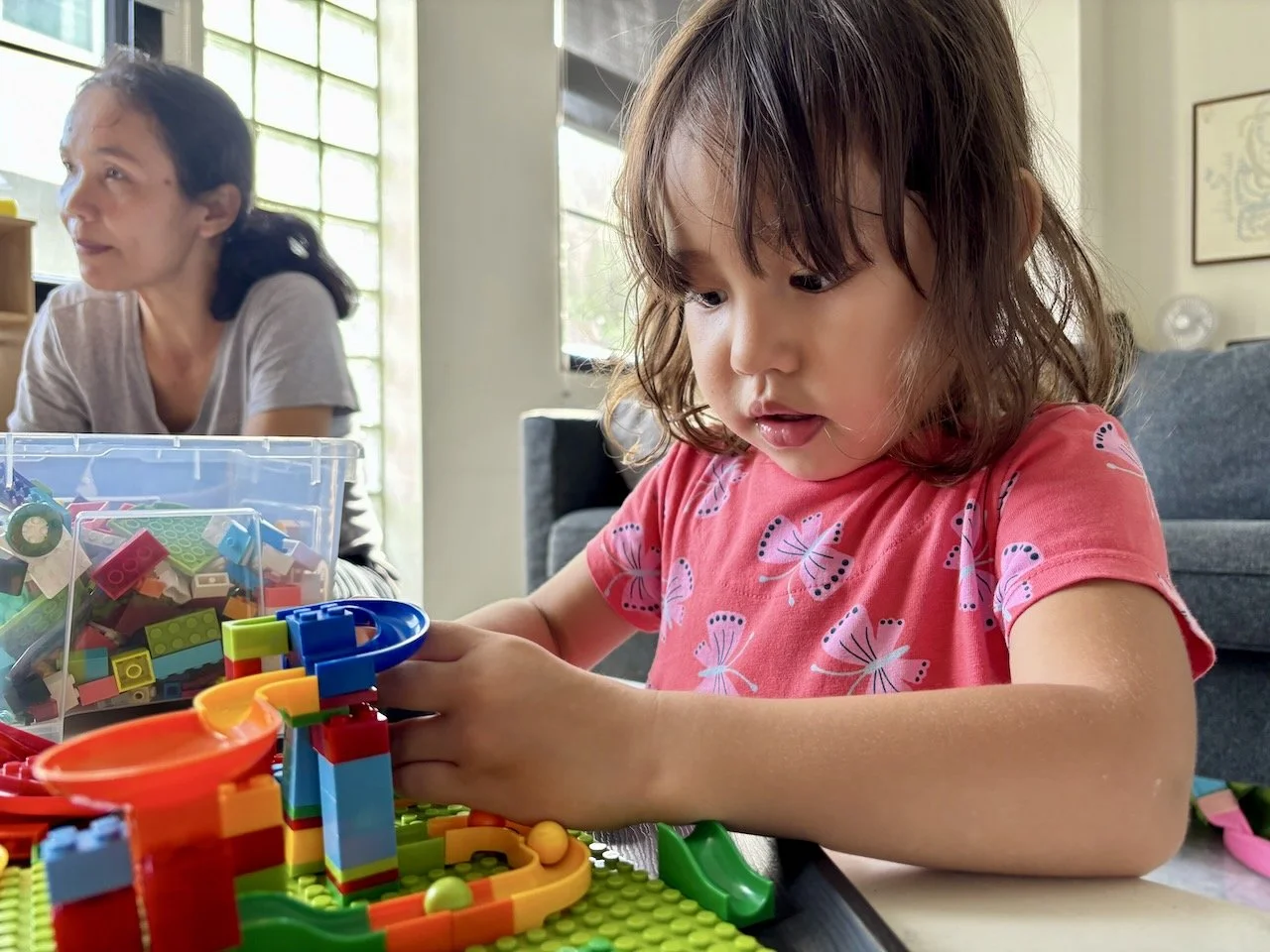 Concentrating hard.