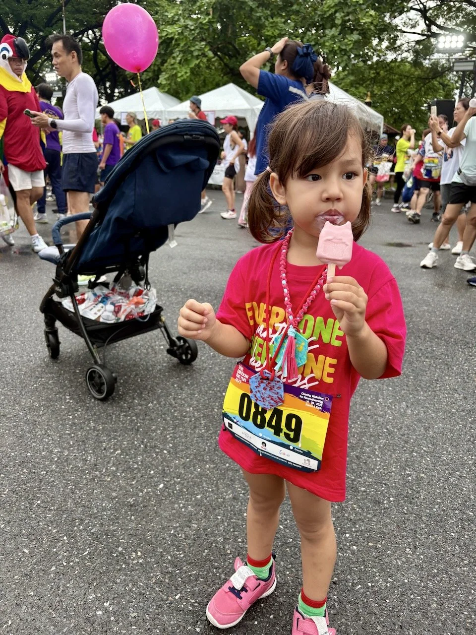 Meanwhile, Lucy is on her 2nd ice cream of the morning.