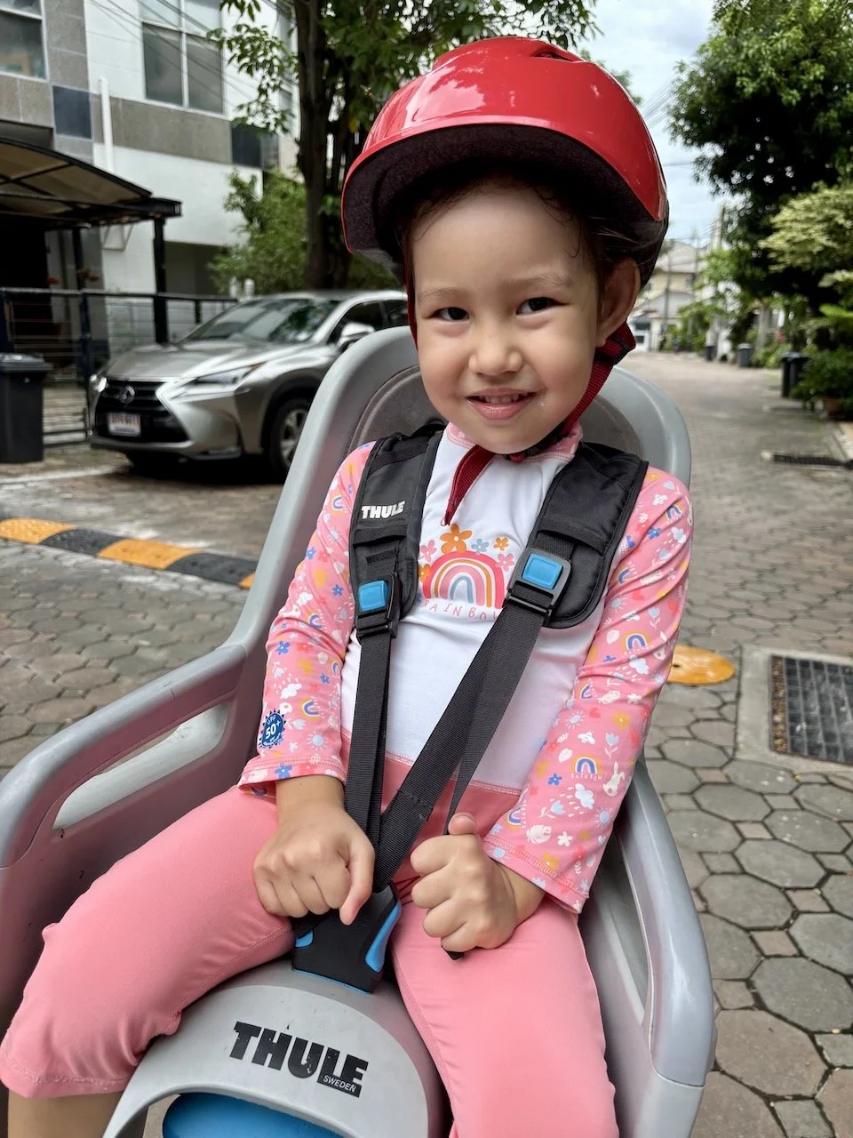 Off to her make-up swimming lesson, while Arlo goes to Piano.