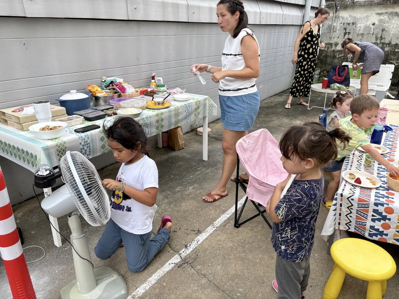 It's the last day of school for St Andrews today, so the families threw a neighborhood party.