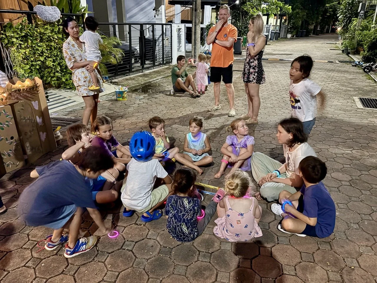 A quick game of duck-duck-goose, before the rains came.