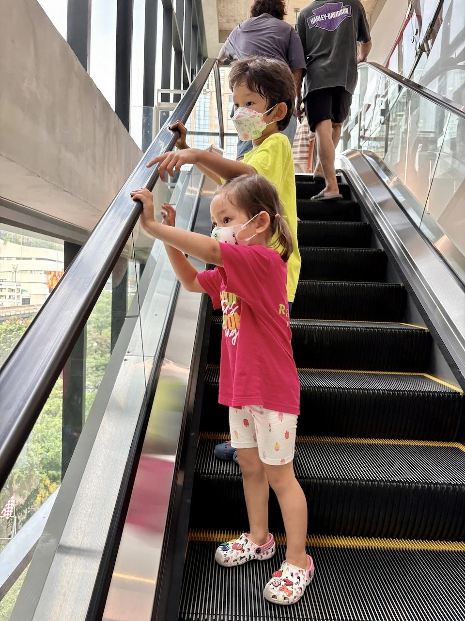 They know that IKEA is right next door: so up we go, for dinner!