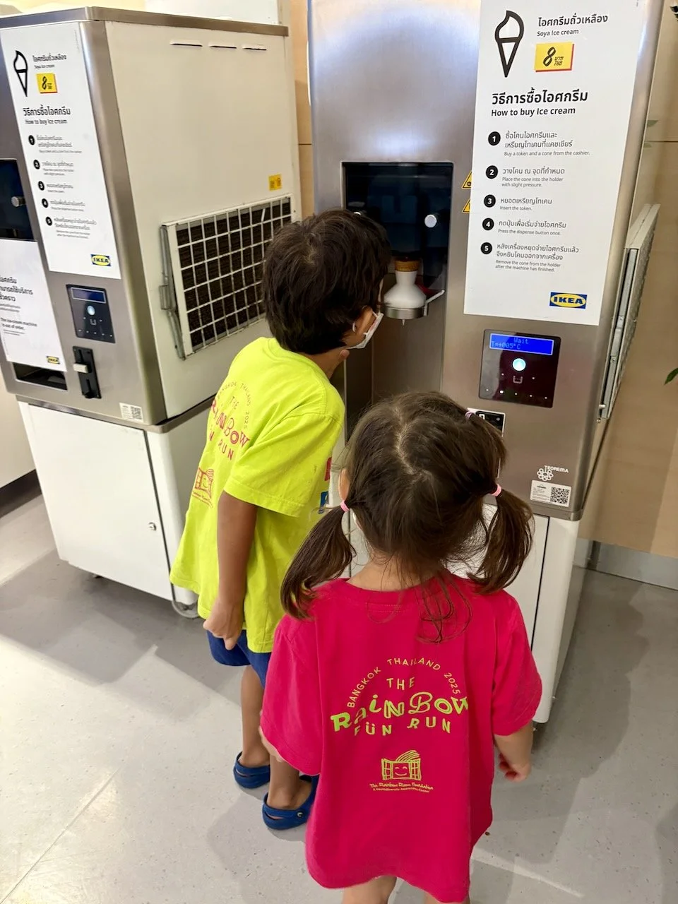 These guys were well-behaved (and agreed not to get another stuffed animal) -- so ice cream it is!