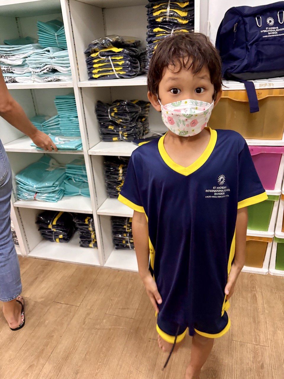 One PE uniform, too (although we'll likely need a second soon).