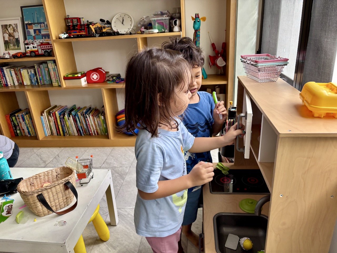 Preparing eggs in the kitchen.