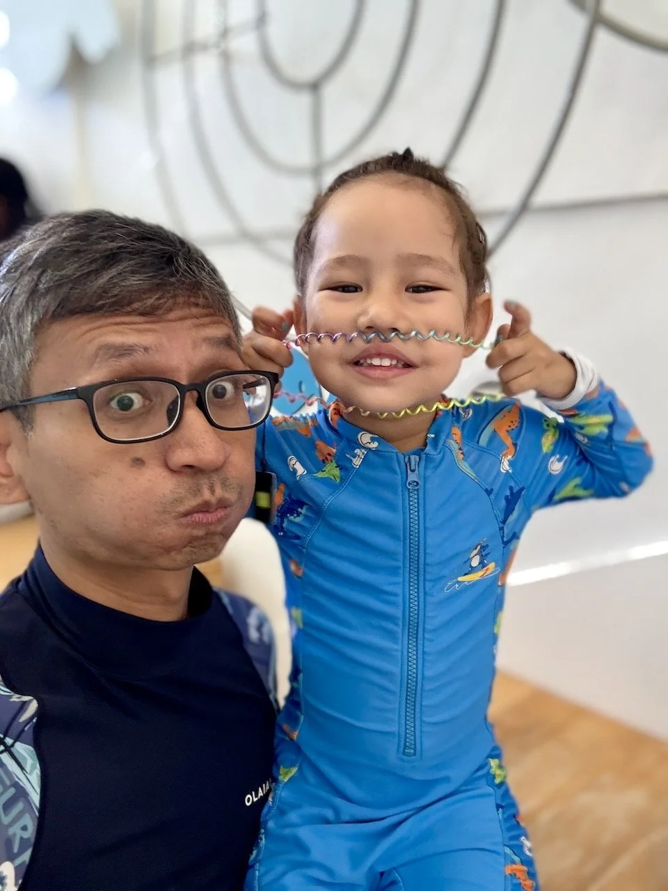 Saturday morning swim with Dad today.