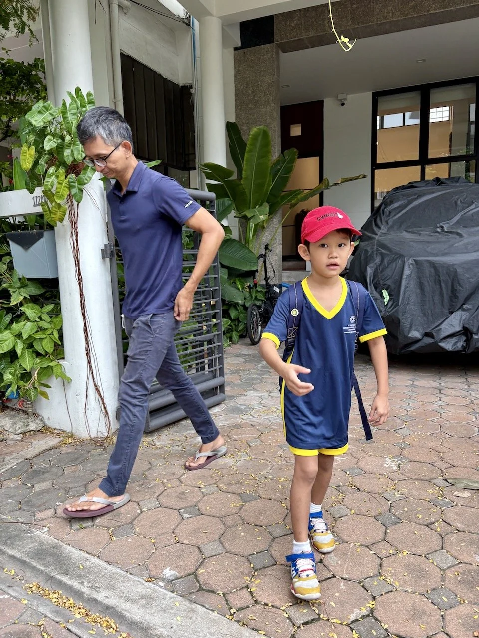 And then off to school.